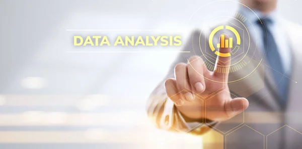 Ανάλυση δεδομένων Business Intelligence Analytics έννοια της τεχνολογίας Διαδικτύου. — Φωτογραφία Αρχείου