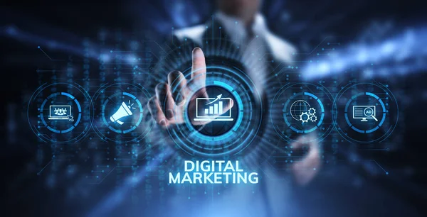 Digital marketing internet pubblicità e vendite aumentare il concetto di tecnologia aziendale. — Foto Stock