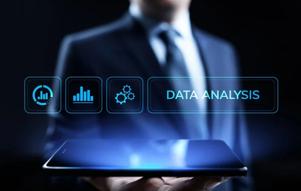 Analiza danych Business Intelligence Analytics Internet technology concept. — Zdjęcie stockowe
