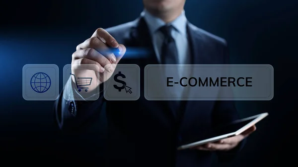 Comercio electrónico Compras en línea Marketing digital y ventas Concepto de tecnología empresarial. —  Fotos de Stock