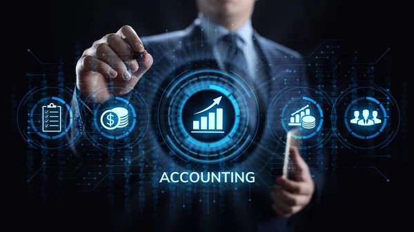 Účetnictví Účetnictví Bankovní kalkulace Pojetí podnikového financování. — Stock fotografie