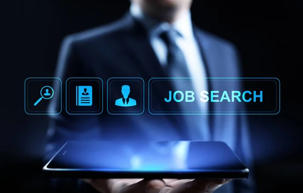 Job zoeken inhuren rekrutering stuur CV bedrijfsconcept. — Stockfoto