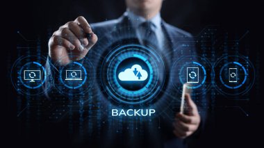 Yedekleme Yazılım Uygulaması Veritabanı İnternet teknolojisi kavramı.