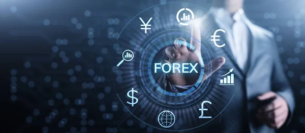 Интернет-инвестиционная бизнес-концепция Forex для торговли валютным курсом. — стоковое фото