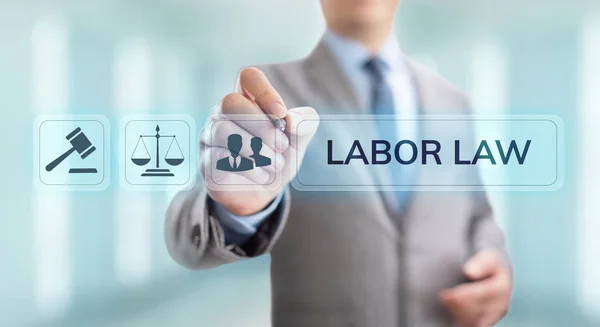 Direito do Trabalho, Advogado, Advogado em Direito, Assessoria jurídica conceito de negócio na tela. — Fotografia de Stock