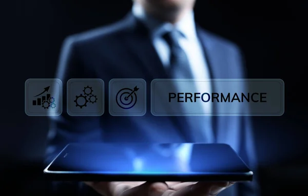 KPI key performance indicator te verhogen optimalisatie bedrijf en industrieel proces. — Stockfoto