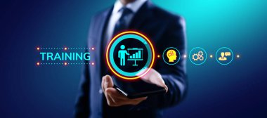 Webinar İş Geliştirme Eğitim Konsepti ekranda.