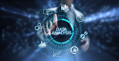 Veri analizi iş zekası analizi internet teknolojisi kavramı.