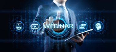 Çevrimiçi Seminer Eğitimi Konsepti.