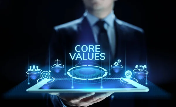Core values responsibility Company Etical Business concept. — Stock fotografie