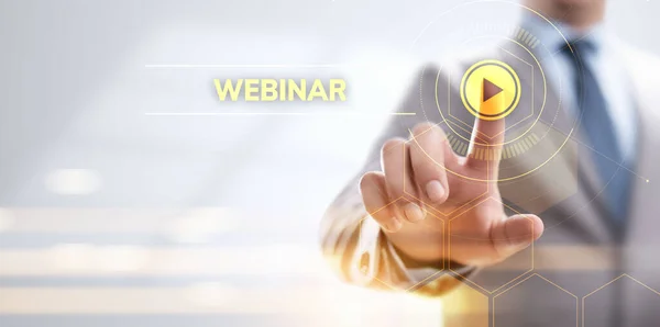 Webinar E-learning Online Seminar Education Business Concept. — 스톡 사진