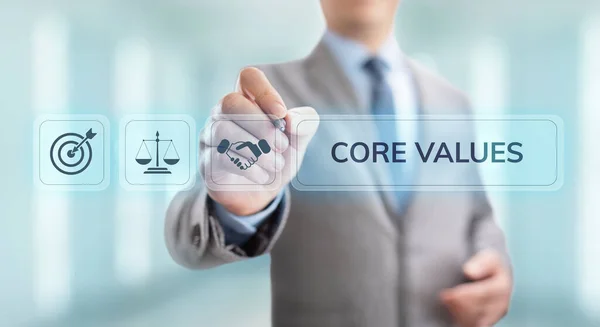 Core values responsibility Company Etical Business concept. — Stock fotografie