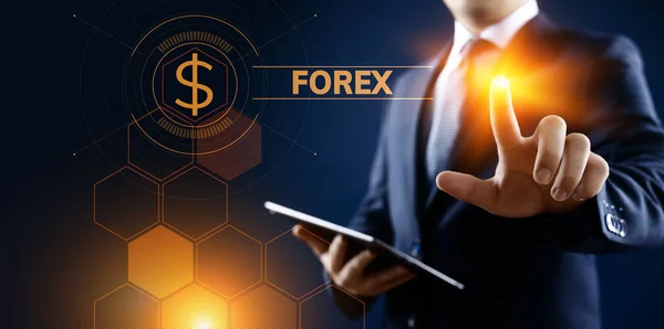 Интернет Инвестиционная Бизнес Концепция Forex Торговли Валютным Курсом — стоковое фото