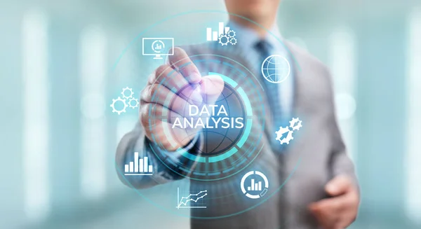 Gegevensanalyse business intelligence analytics internet technologie concept. — Stockfoto