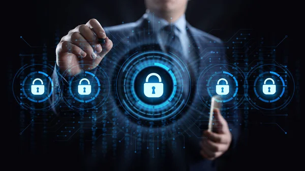 Ochrana osobních údajů v oblasti kybernetické bezpečnosti koncept internetové technologie. — Stock fotografie
