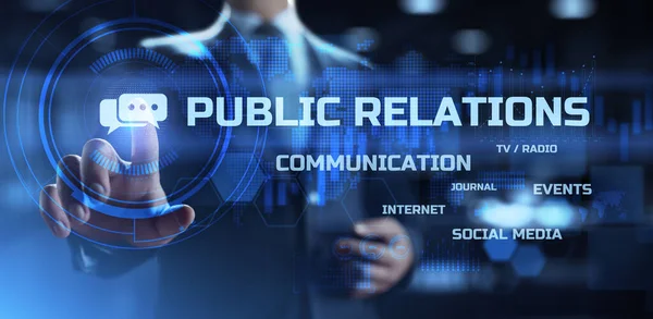 PR Public relation management. Business communications concept.