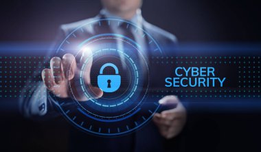 Siber güvenlik veri koruması bilgi gizliliği internet teknolojisi kavramı.