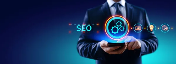 SEO Search engine optimisation digital marketing business technology concept. — Stock Photo, Image