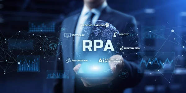 RPA Robotic Process Automation Concetto di tecnologia innovativa. — Foto Stock