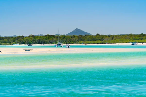 Sunshine Coast Queensland Avustralya Üzerinde Mavi Gökyüzü Mavi Ile Mükemmel — Stok fotoğraf