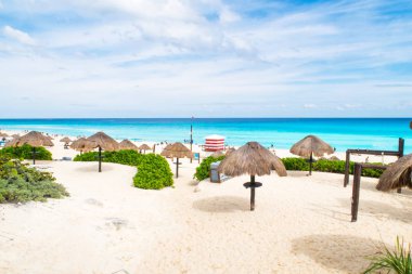 Meksika'da Cancun beach güneşli bir günde