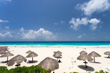 Meksika'da Cancun beach güneşli bir günde