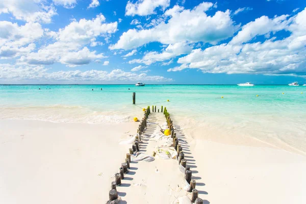 Uma Praia Idílica Isla Mujeres Cancún México — Fotografia de Stock