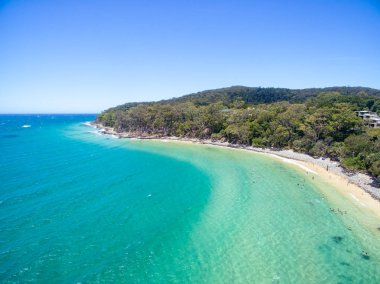 Noosa bir havadan görünümü üzerinde Queenslands Sunshine Coast, Avustralya