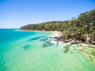Noosa bir havadan görünümü üzerinde Queenslands Sunshine Coast, Avustralya