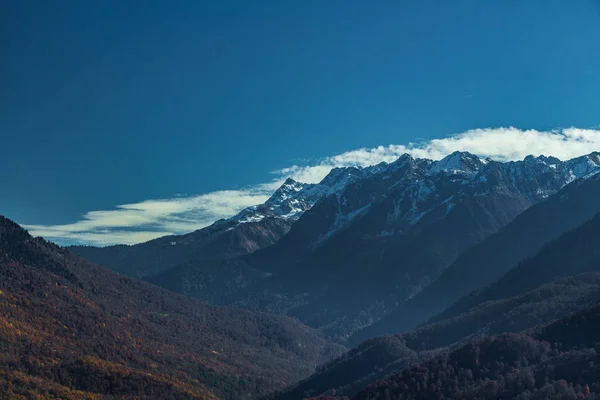 Uitzicht Bergen Rosa Khutor — Stockfoto