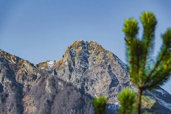 Uitzicht Bergen Rosa Khutor — Stockfoto