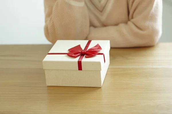 Gitf Vak Dag Van Liefde Winkelen Gelukkig Rood Wit — Stockfoto