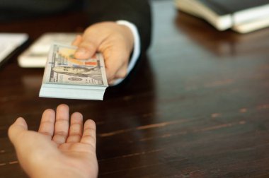 Accountant and financial business Delivering money success riches