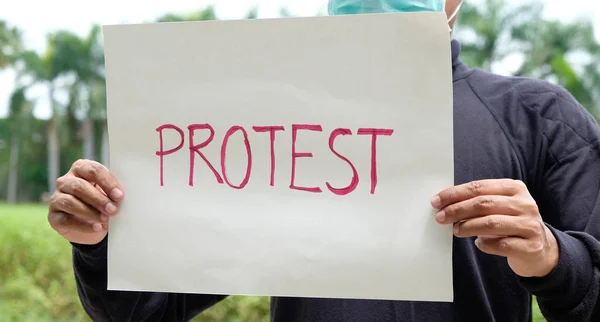 Politiecontrole geweld in protest, arrestatie en onderdrukking van geweld — Stockfoto