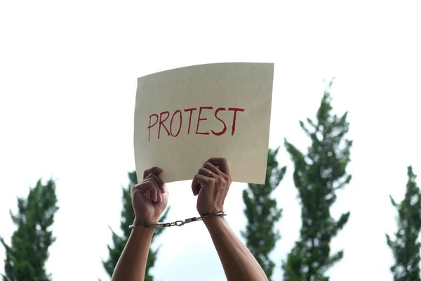 Police control violence in protest, arrest and suppress violence — Stock Photo, Image