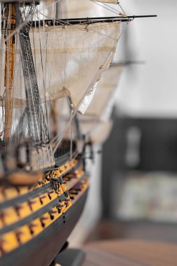 Savaş gemisi model fotoğraf detayları