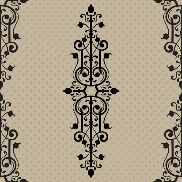 Vintage frame with black ornament — Stock Vector