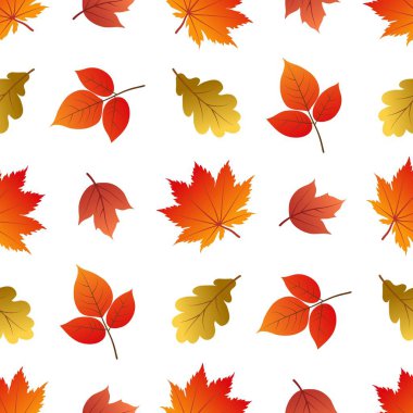 sonbahar yapraklı vektörsüz desen.