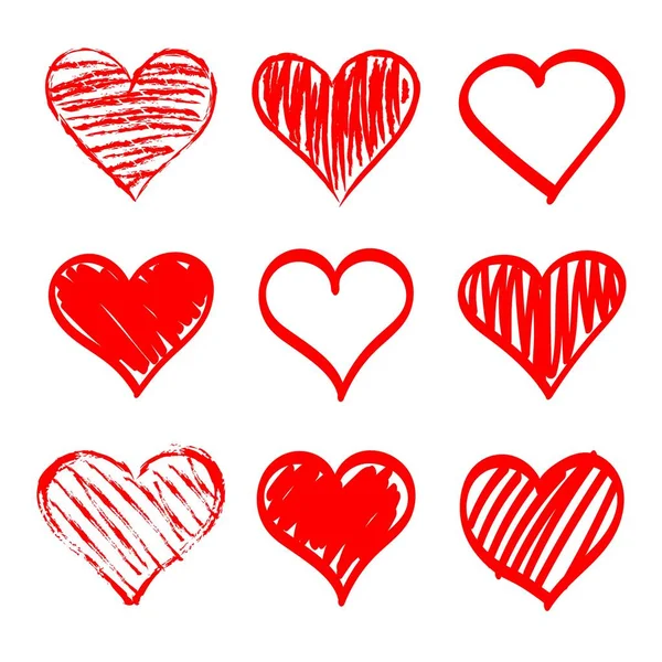 Vektör kalpler ayarlandı. El çizimi.