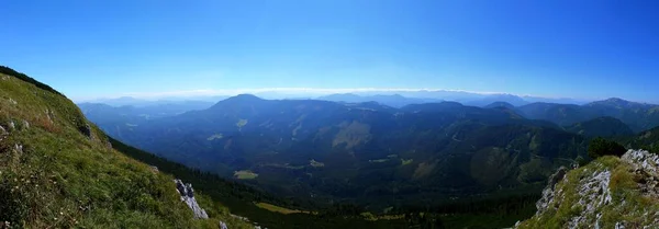 Vista Panorâmica Maravilhosa Alpes Austríacos Baixa Áustria Vista Otscher Peak — Fotografia de Stock