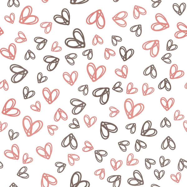 Seamless pattern with colorful hearts for Valentine day. Vector — Stock Vector