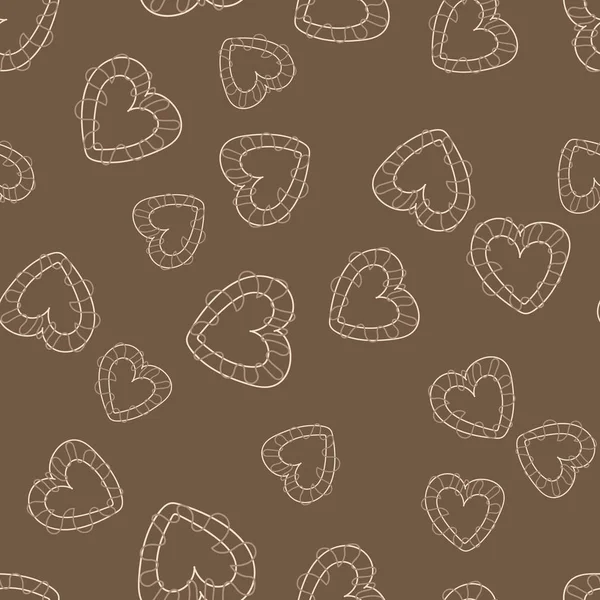 Seamless pattern with hearts . Vector — Stock Vector