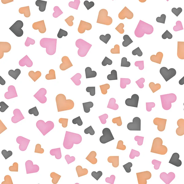 Seamless pattern with colorful hearts. Vector — Stock Vector