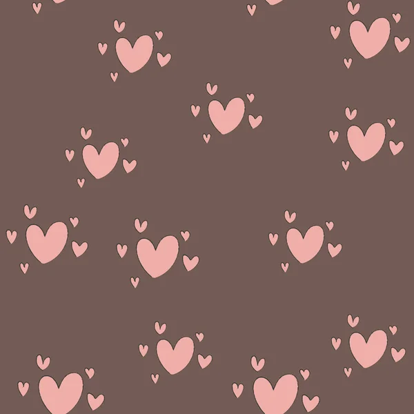 Nahtloses Muster mit Herzen für den Valentinstag. Vektor — Stockvektor