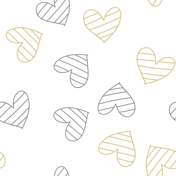 Seamless pattern with hearts for Valentine s day. Vector — Stockvector