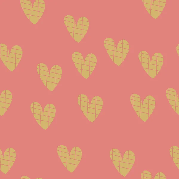 Nahtloses Muster mit bunten Herzen für den Valentinstag. Vektor — Stockvektor