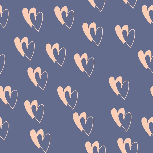 Patrón sin costuras con corazones coloridos para el día de San Valentín. Vector — Archivo Imágenes Vectoriales
