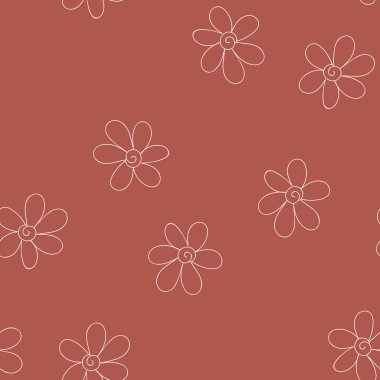 Dikişsiz desen tasarımınız için çiçekli. Vektör