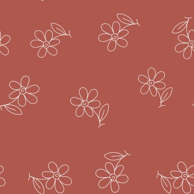 Dikişsiz desen tasarımınız için çiçekli. Vektör