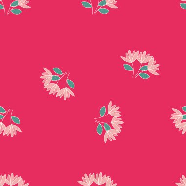 Dikişsiz desen renkli çiçekli. Vektör